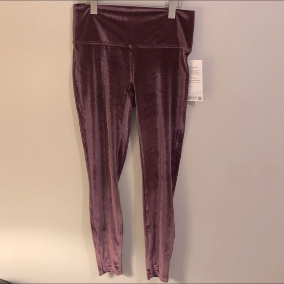 🆕 Lululemon 12 Velvet Wunder Lounge Tights High Rise Garnet Red NWT 28” length - Picture 7 of 13